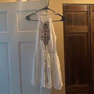 Hollister White Halter Romper